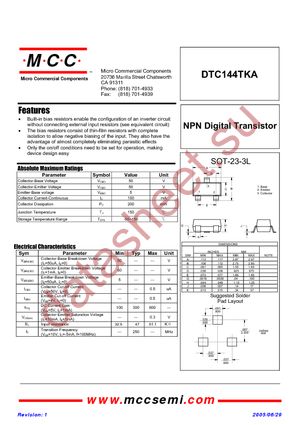 DTC144TKA-TP datasheet  